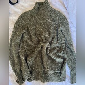 American eagle green wool blend mockneck